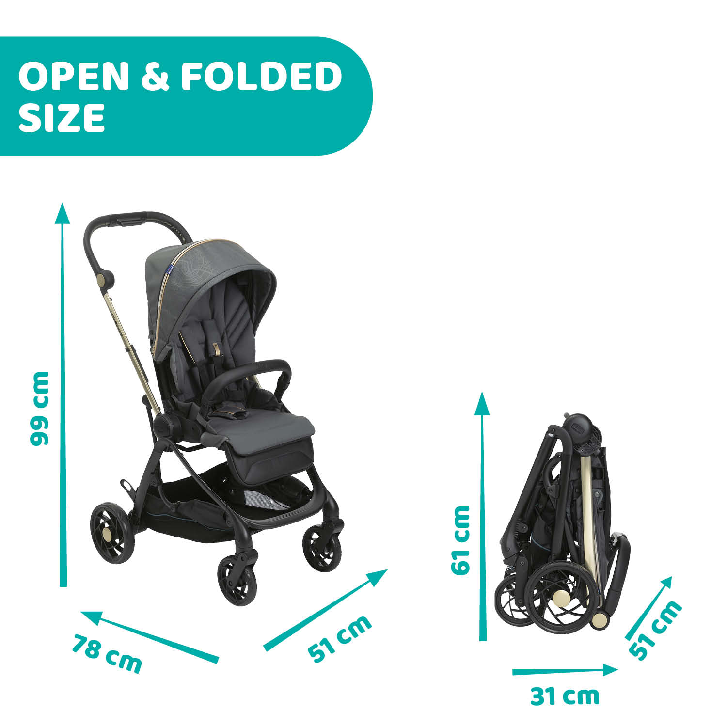 Chicco One4Ever Stroller City Map RE_LUX