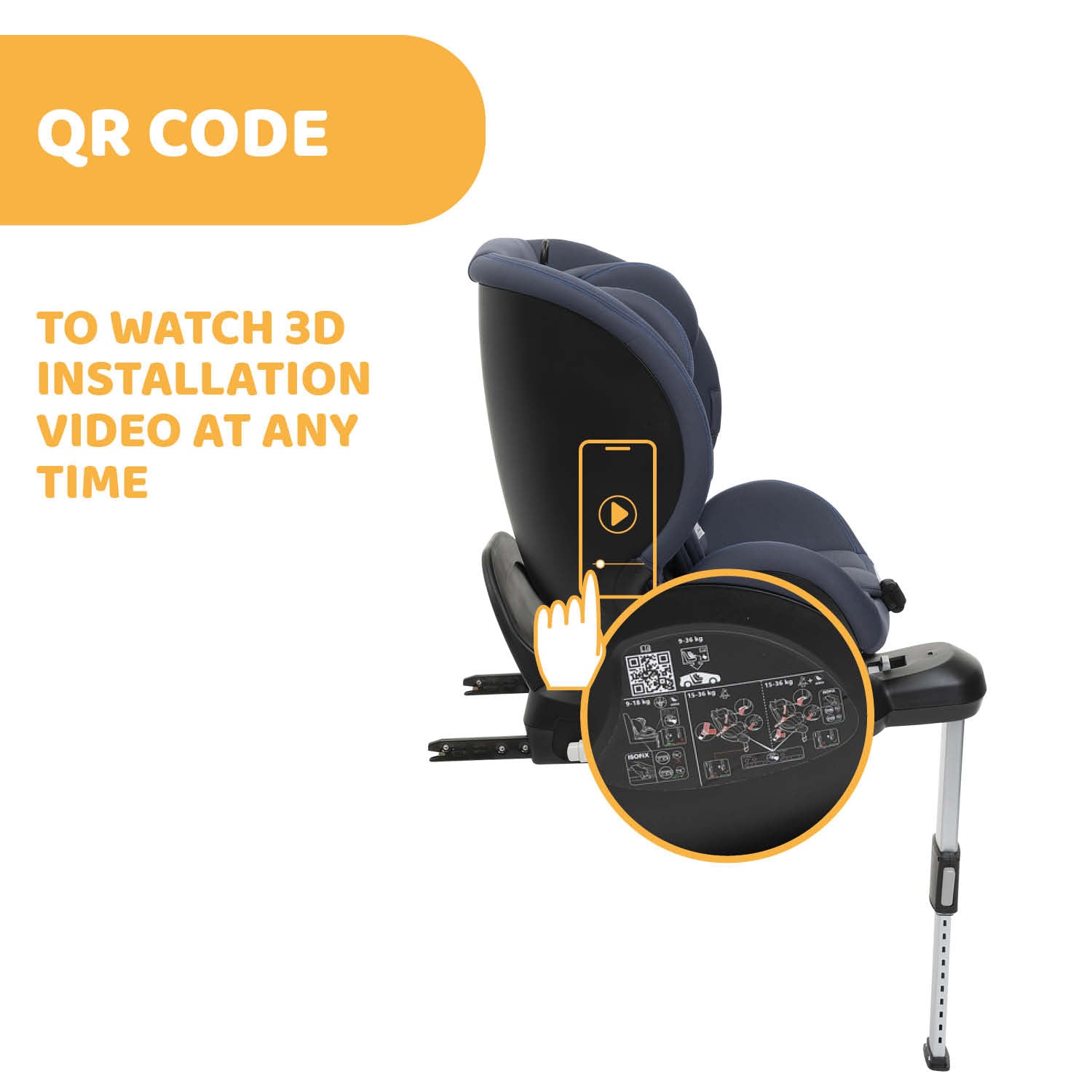 Chicco OneSeat Air All-in-One Car Seat Blue Black 04087022870000