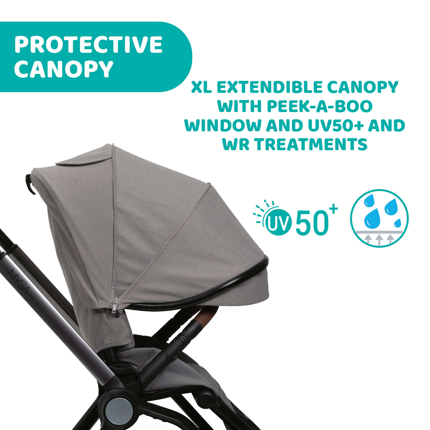 Chicco Mysa 2-Ways Facing Stroller Black Satin