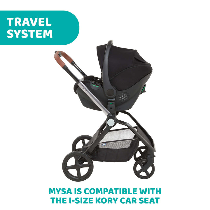 Chicco Mysa 2-Ways Facing Stroller Black Satin