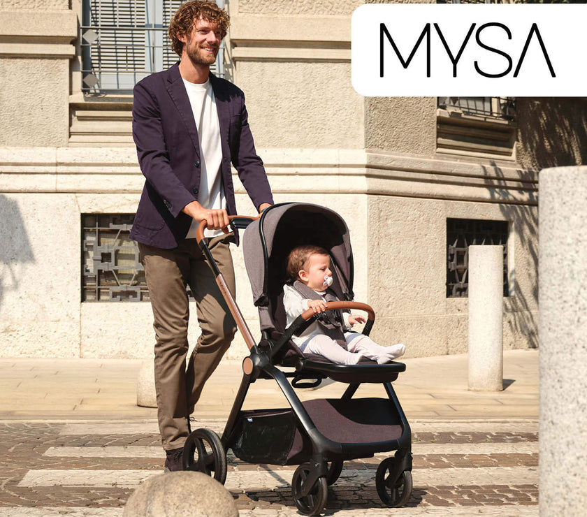 Chicco Mysa Stroller & MYSA LIGHT CARRYCOT BLACK SATIN (Promo)
