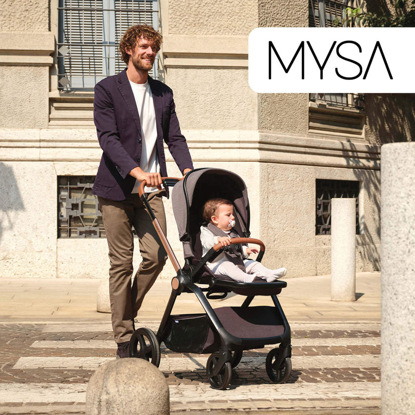 Chicco Mysa Stroller & MYSA LIGHT CARRYCOT BLACK SATIN (Promo)