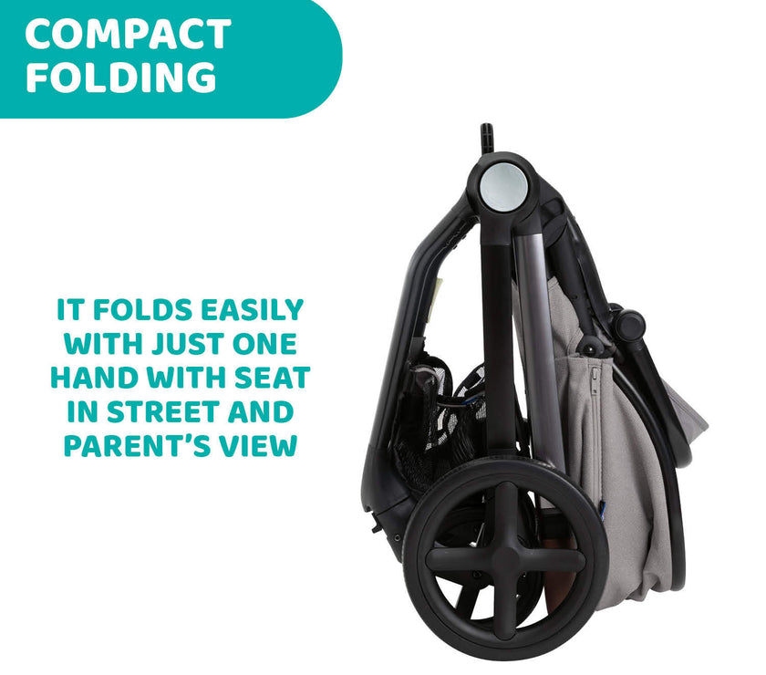 Chicco Mysa Stroller & MYSA LIGHT CARRYCOT BLACK SATIN (Promo)