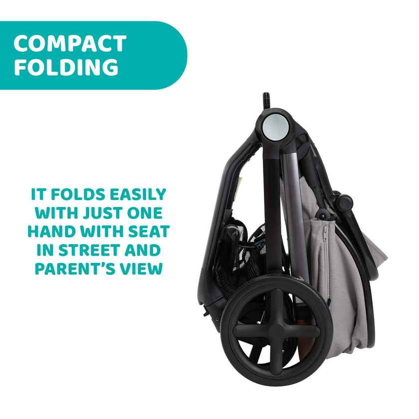 Chicco Mysa Stroller & MYSA LIGHT CARRYCOT BLACK SATIN (Promo)
