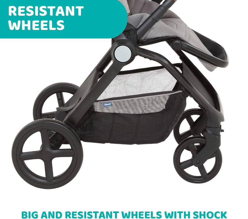 Chicco Mysa Stroller & MYSA LIGHT CARRYCOT BLACK SATIN (Promo)