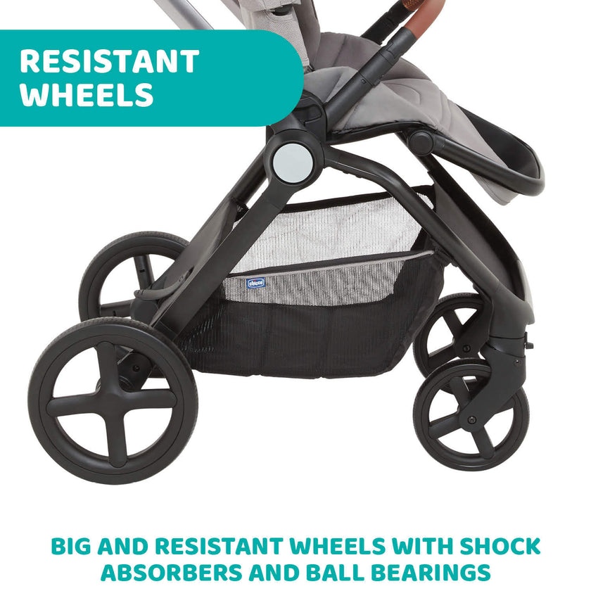 Chicco Mysa Stroller & MYSA LIGHT CARRYCOT BLACK SATIN (Promo)