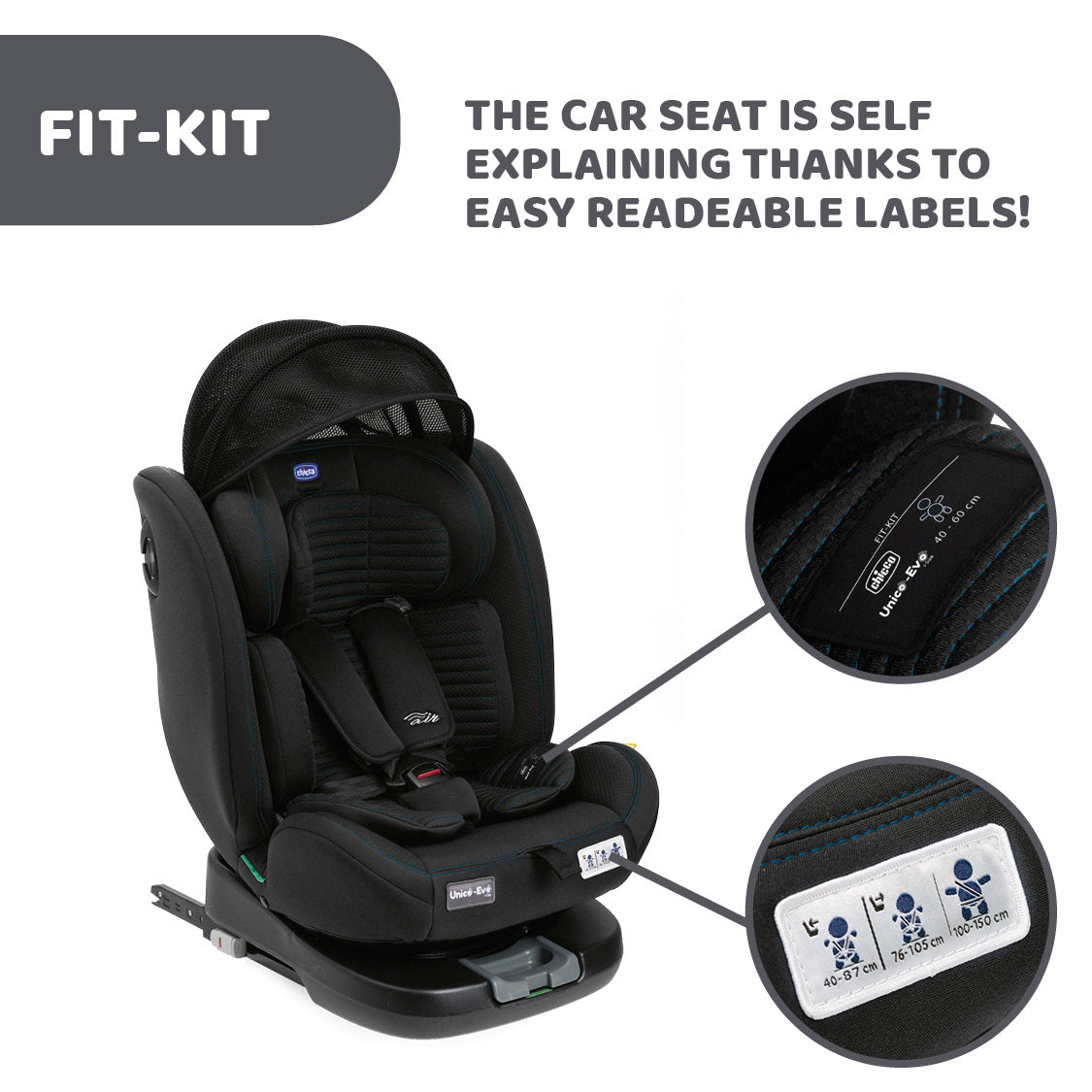 Chicco Unico Evo I-size Air Car Seat Black Air 04087031720000
