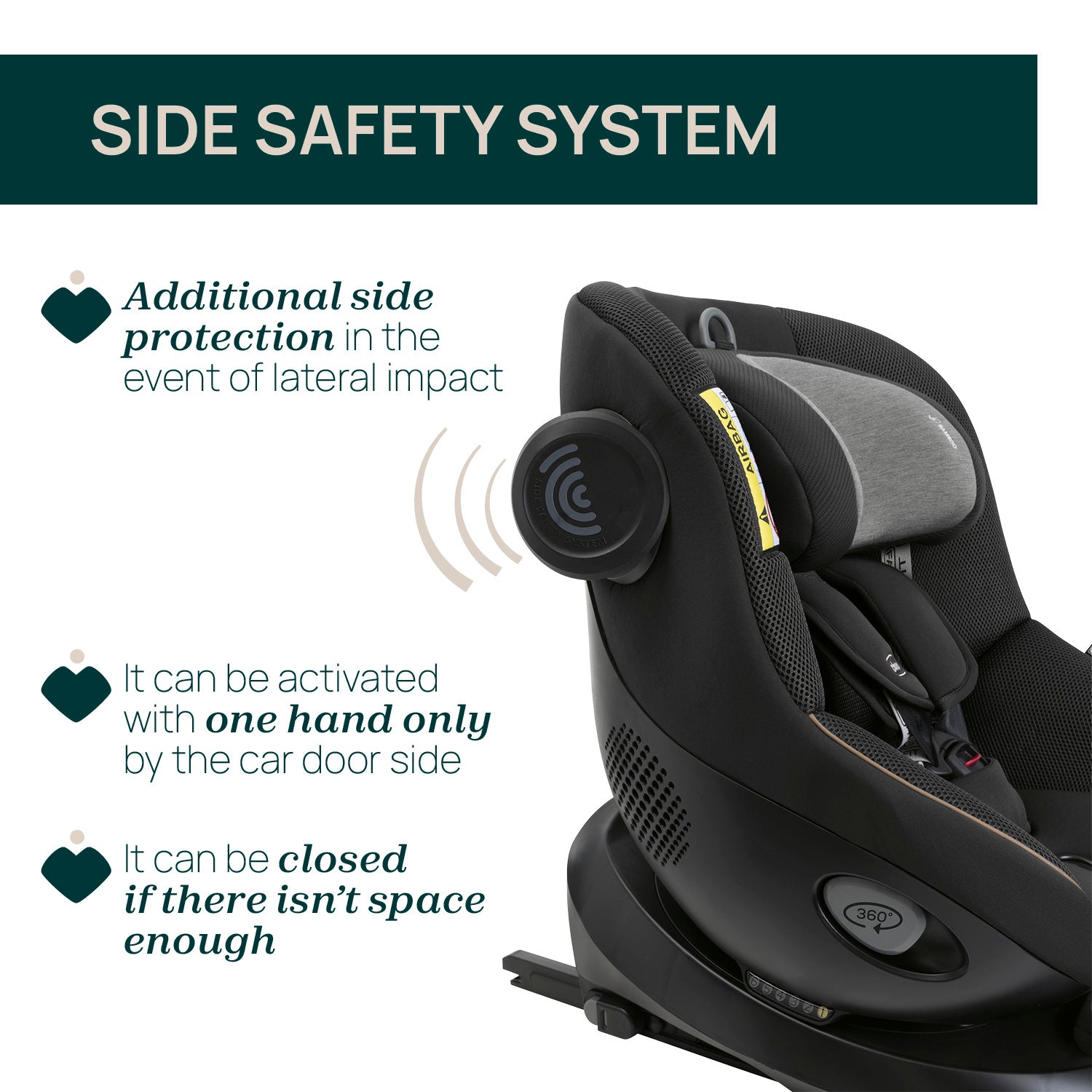 Chicco Seat105 i-Size 360 Rotating Car Seat Posh Black 04087114330000