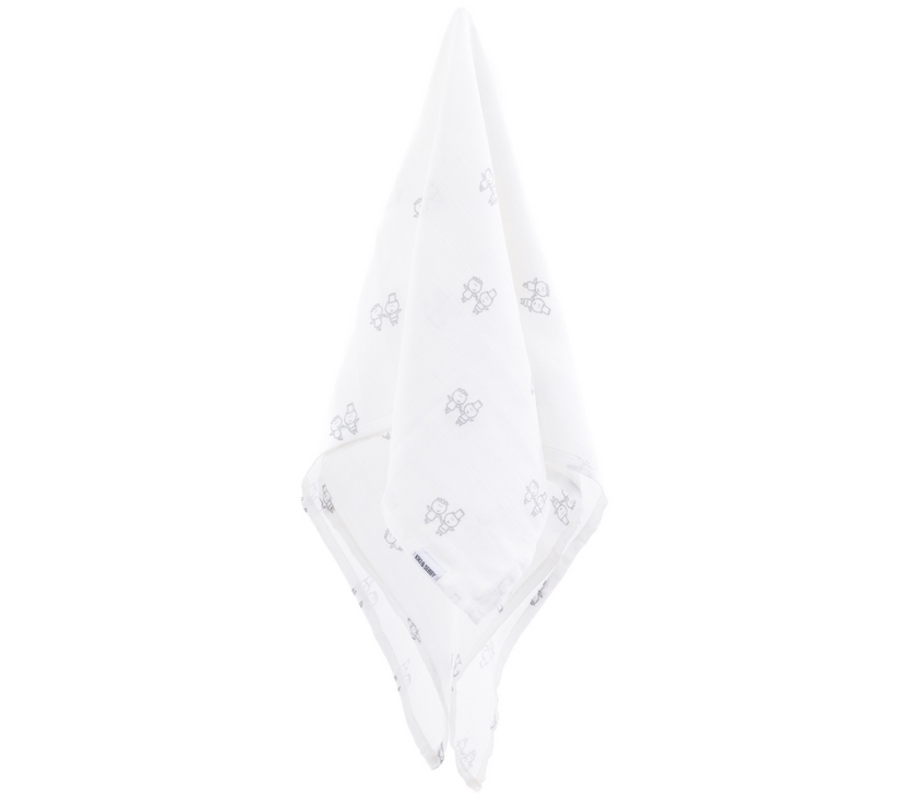 KIKI & SEBBY® 100% Cotton Muslin Swaddle Blankets – 3 pack