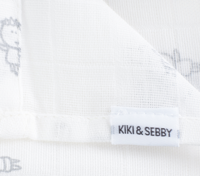 KIKI & SEBBY® 100% Cotton Muslin Swaddle Blankets – 3 pack