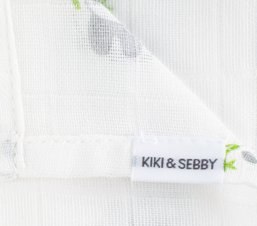 Kiki and Sebby PANDA 100% Cotton Muslin Swaddle Blankets – 3 pack