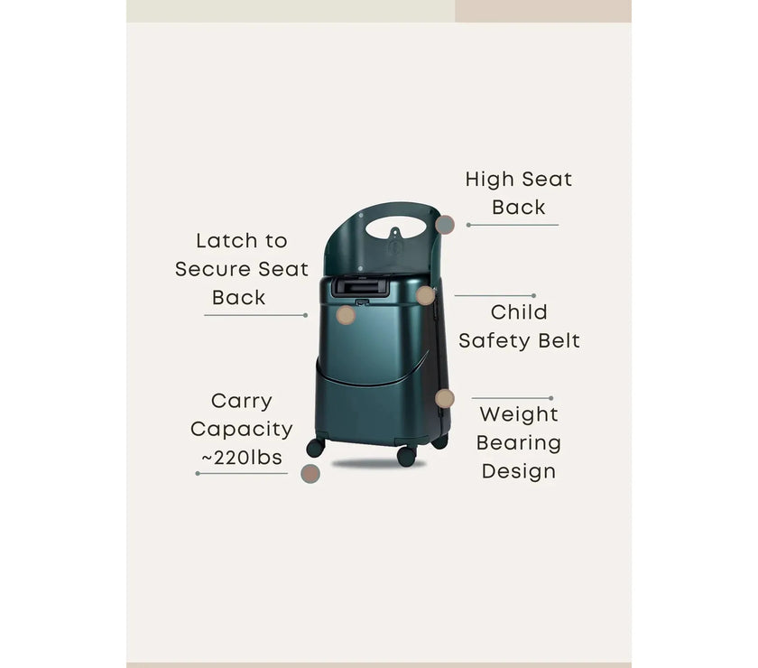 Miamily MultiCarry Ride-On Luggage (Dusty Pink) 18"