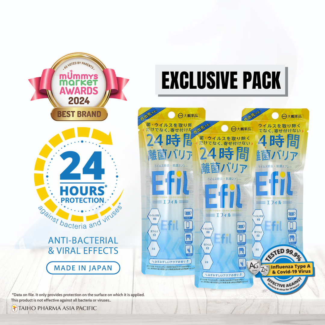 Efil Disinfectant Spray 50ml / 300ml - 24 Hours Barrier Protection Against Bacteria and Viruses