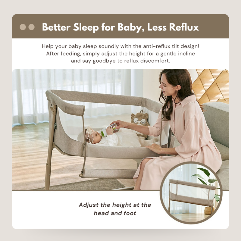 Daiichi Liu Baby Bed Side Crib - Available in Assorted Colours-4