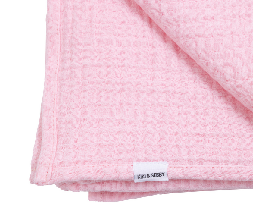 KIKI & SEBBY PINK 100% Cotton Muslin Blanket
