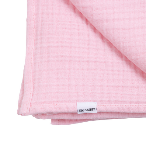 KIKI & SEBBY PINK 100% Cotton Muslin Blanket