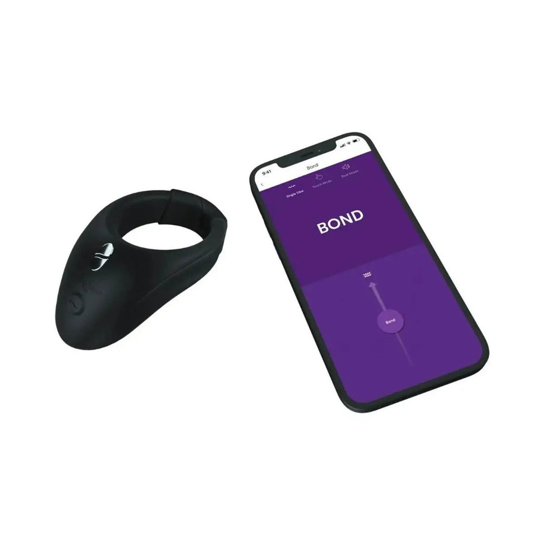 We Vibe Tease Us Set Bond + Bond App-Controlled Wearable Cock Ring (Black)