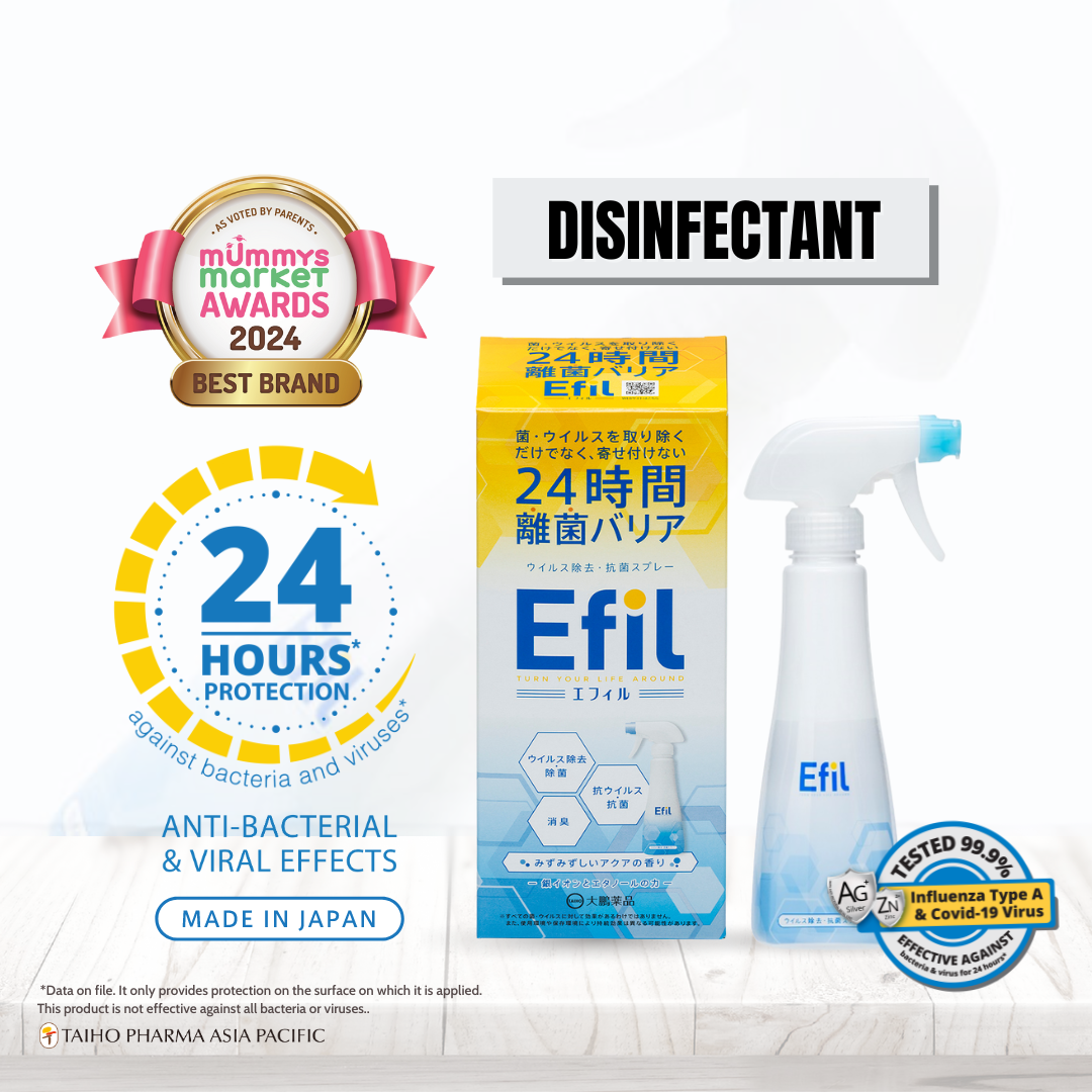 Efil Disinfectant Spray 50ml / 300ml - 24 Hours Barrier Protection Against Bacteria and Viruses