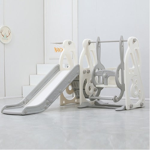 Lucky Baby Smart System Safety 3 in 1 Toddler Slide/Swing Playground - Grey (Indoor/Outdoor)-1