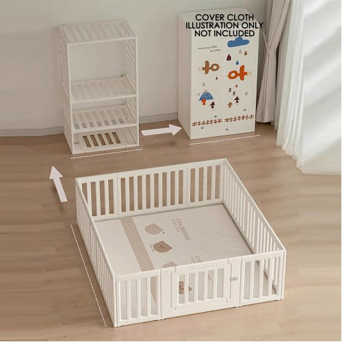 Lucky Baby Multi Functional Safety Play Yard Convertible To Wardrobe - Small