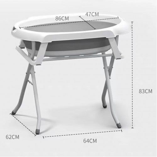 Lucky Baby Collato Bath Tub W/Stand + Bath Support-4