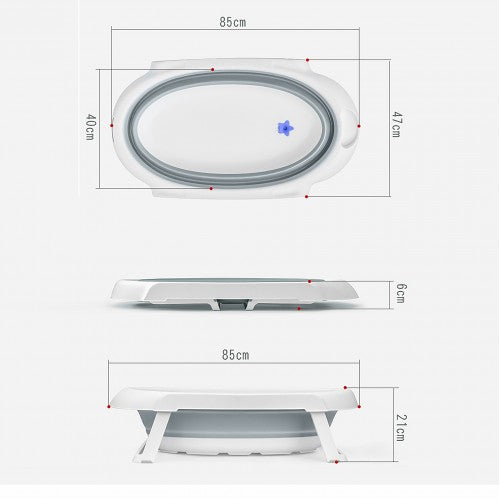 Lucky Baby Collato Bath Tub W/Stand + Bath Support-3