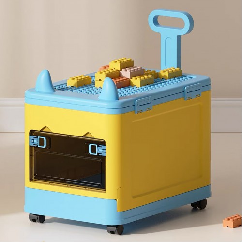 Stackable Toy Clothes Storage Box W/ Wheel & Lid-3