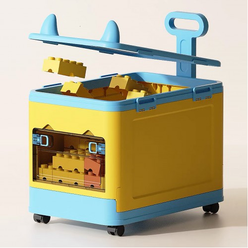 Stackable Toy Clothes Storage Box W/ Wheel & Lid-5