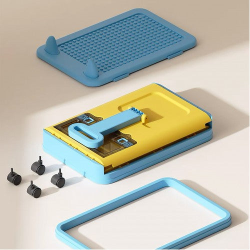 Stackable Toy Clothes Storage Box W/ Wheel & Lid-6