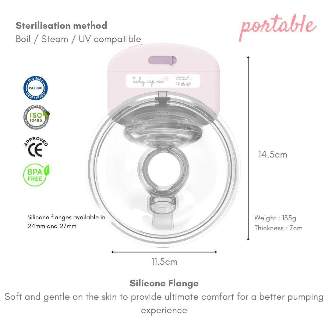 [NEW Version 5] Baby Express Be Free Wearable Breast Pump