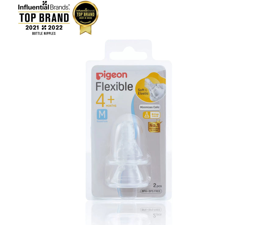 Pigeon Flexible Slim Neck Nipple Size M x3