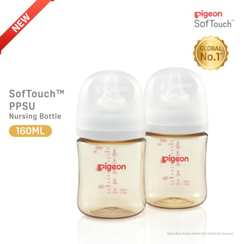 Pigeon SofTouch™ PPSU Nursing Bottle - Twin Pack 160ml