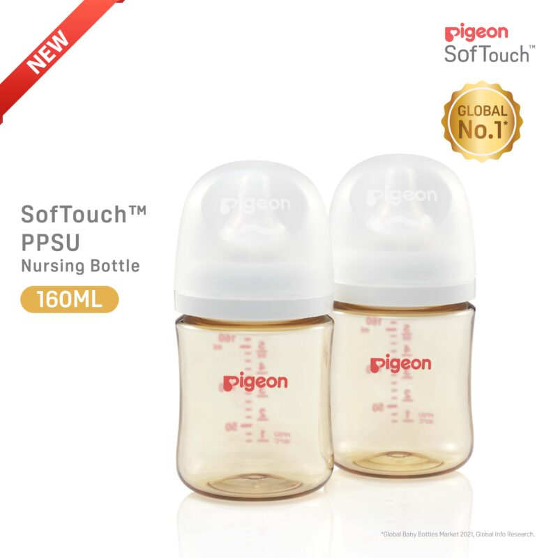 Pigeon SofTouch™ PPSU Nursing Bottle - Twin Pack 160ml