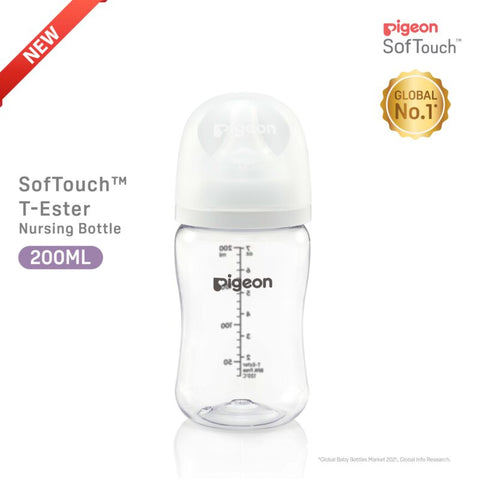 Pigeon SofTouch™ T-Ester Nursing Bottle - Logo 200ml