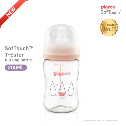 Pigeon SofTouch™ T-Ester Nursing Bottle - Dewdrop 200ml