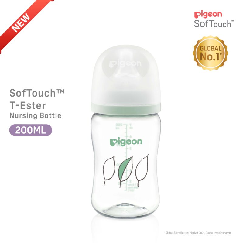 Pigeon SofTouch™ T-Ester Nursing Bottle - Leaf 200ml-1