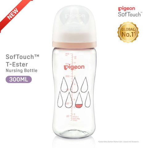 Pigeon SofTouch™ T-Ester Nursing Bottle - Dewdrop 300ml