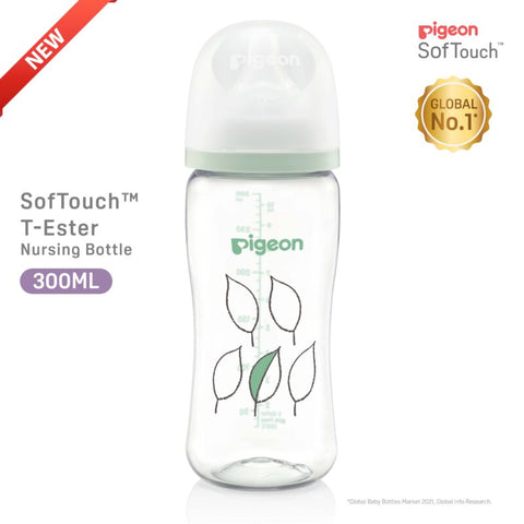 Pigeon  SofTouch™ T-Ester Nursing Bottle - Leaf 300ml  SofTouch™ T-Ester Nursing Bottle - Leaf 300ml