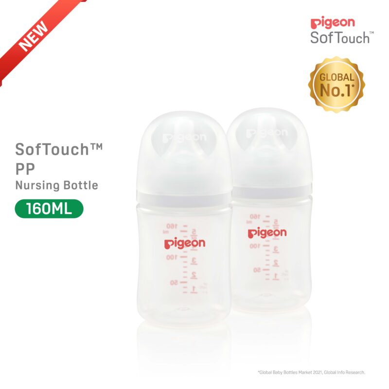 Pigeon SofTouch™ PP Nursing Bottle - Twin Pack 160ml