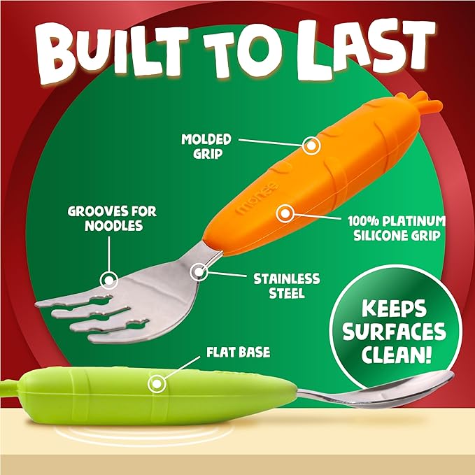 Monee Toddler Utensils - Kids and Toddler Self Learning Set (assorted colours)-3