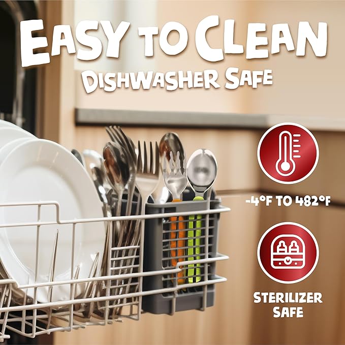 Monee Toddler Utensils - Kids and Toddler Self Learning Set (assorted colours)-4