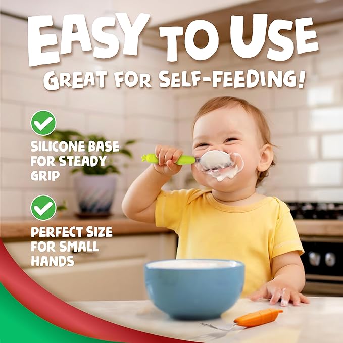 Monee Toddler Utensils - Kids and Toddler Self Learning Set (assorted colours)