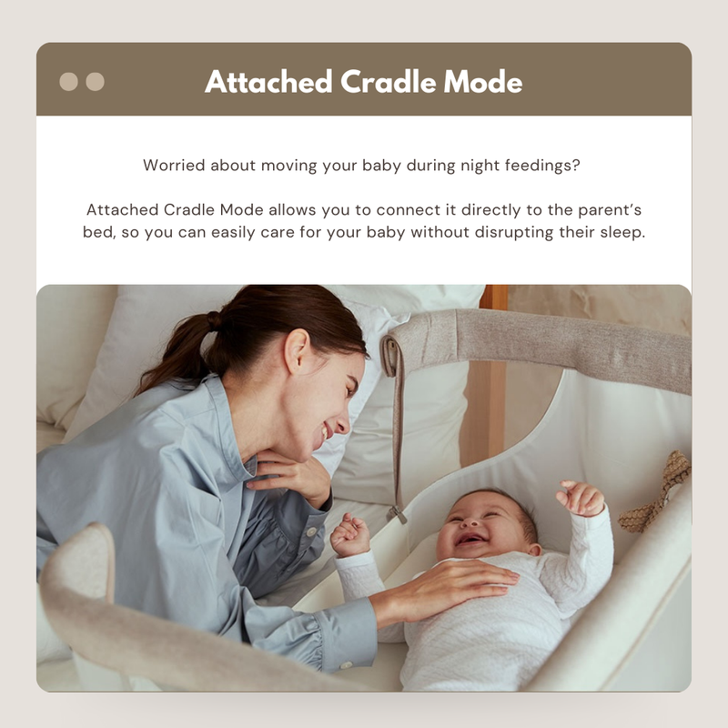 Daiichi Liu Baby Bed Side Crib - Available in Assorted Colours-9