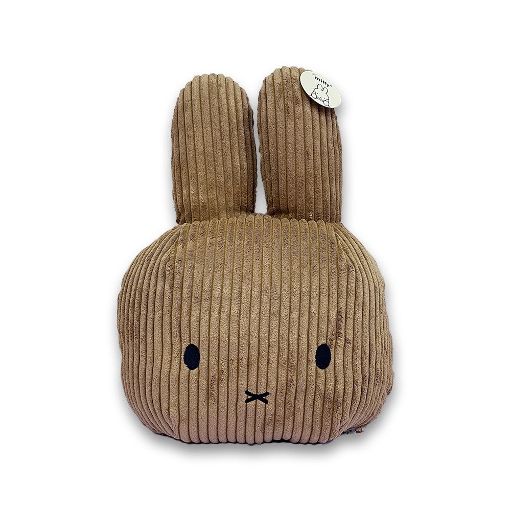 Miffy Cushion Head Corduroy Brown 50x40x15cm