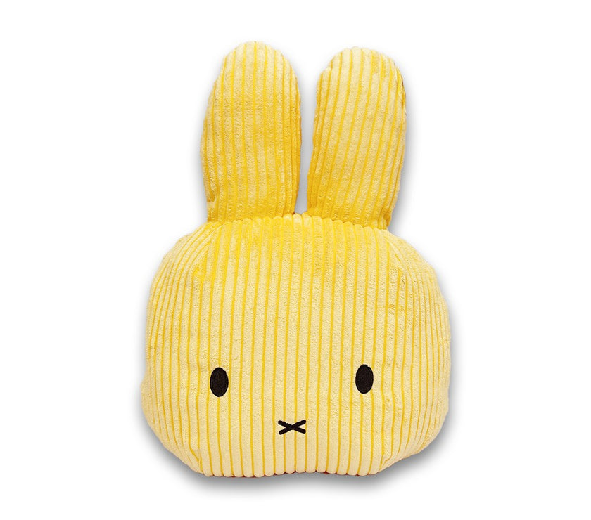 Miffy Cushion Head Corduroy Yellow 50x40x15cm