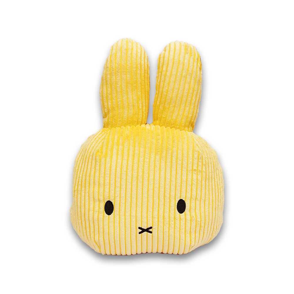 Miffy Cushion Head Corduroy Yellow 50x40x15cm