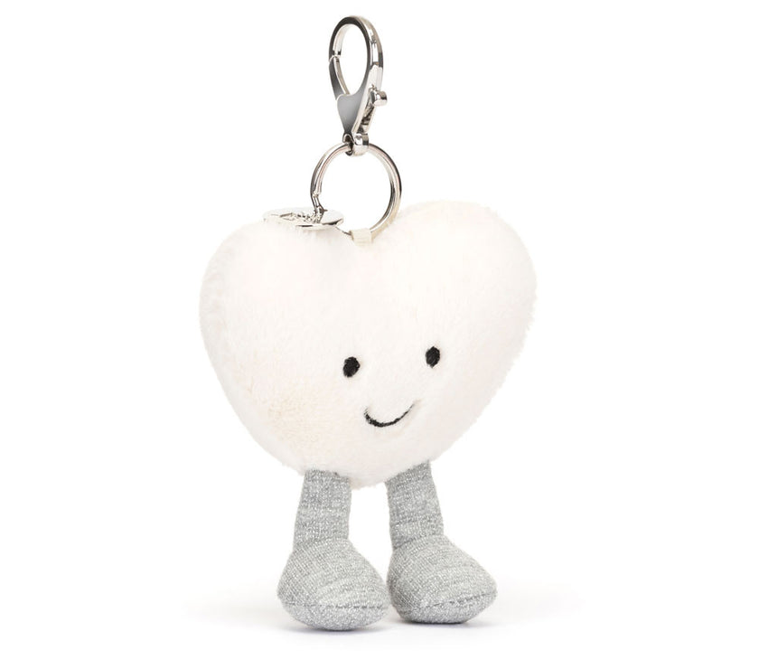 Jellycat Amuseable Cream Heart Bag Charm (A4CRHBC)