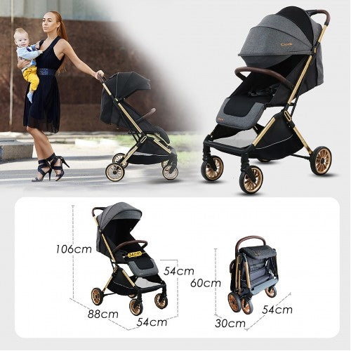 Capella X9 Air-Touch Stroller - Black-4