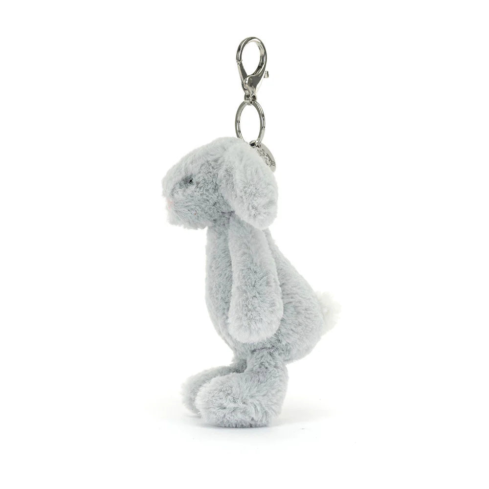 Jellycat Bashful Silver Bunny Bag Charm-2