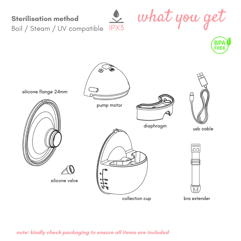 Baby Express BE Nude Pro Wearable Breast Pump